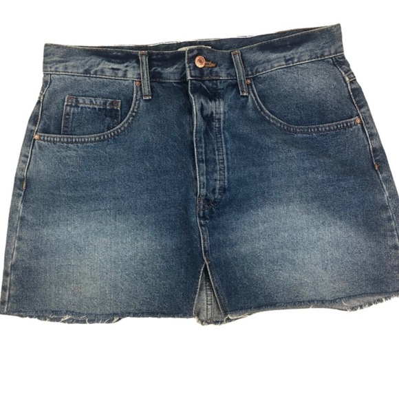 Forever 21 Women’s Classic Denim High Waist Mini Medium Wash Retro Jean Skirt - Picture 6 of 11